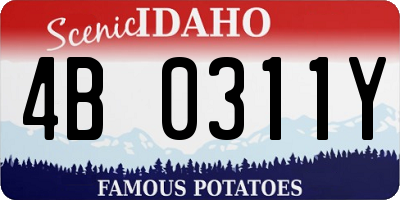 ID license plate 4B0311Y