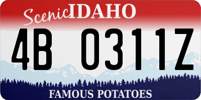 ID license plate 4B0311Z