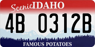 ID license plate 4B0312B