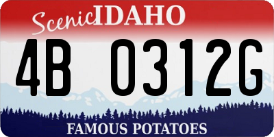ID license plate 4B0312G