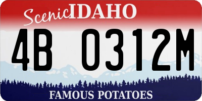ID license plate 4B0312M