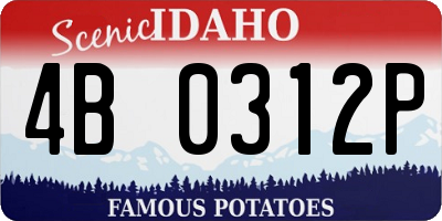 ID license plate 4B0312P