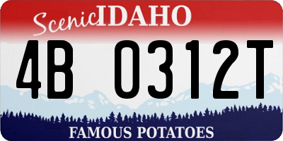 ID license plate 4B0312T