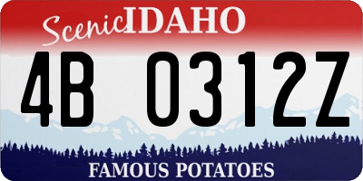 ID license plate 4B0312Z