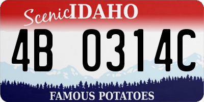 ID license plate 4B0314C