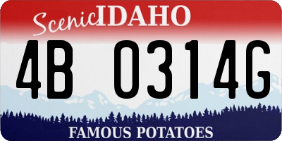 ID license plate 4B0314G