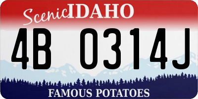 ID license plate 4B0314J