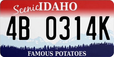 ID license plate 4B0314K