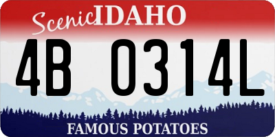 ID license plate 4B0314L