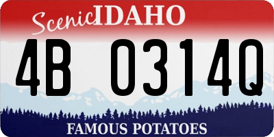 ID license plate 4B0314Q