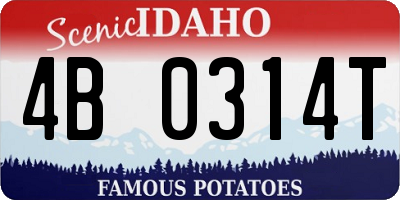 ID license plate 4B0314T