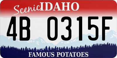 ID license plate 4B0315F