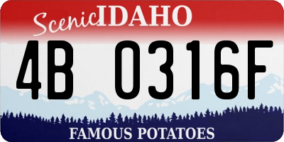 ID license plate 4B0316F