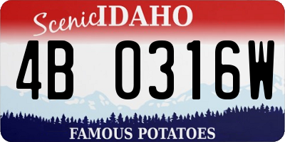 ID license plate 4B0316W