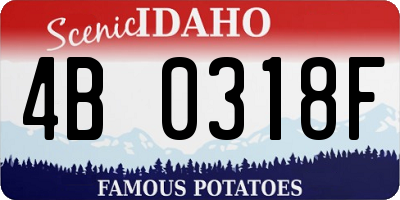ID license plate 4B0318F