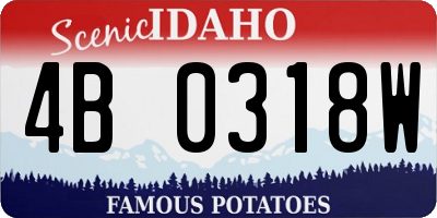 ID license plate 4B0318W