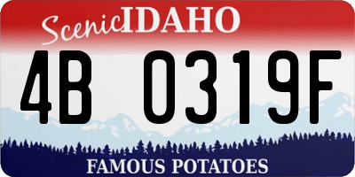 ID license plate 4B0319F