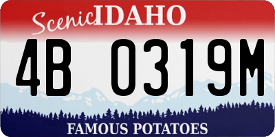 ID license plate 4B0319M