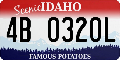 ID license plate 4B0320L