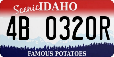 ID license plate 4B0320R