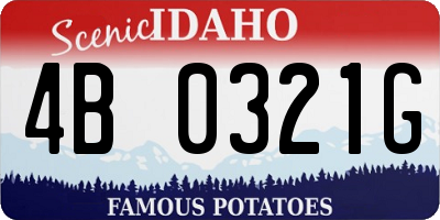 ID license plate 4B0321G