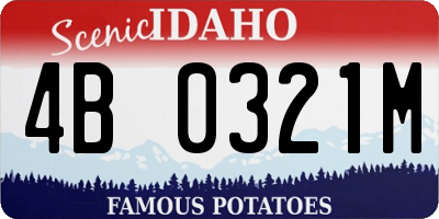 ID license plate 4B0321M