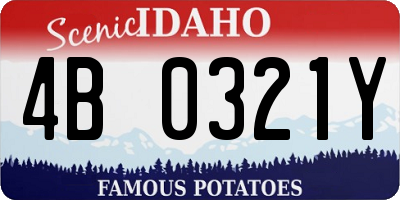 ID license plate 4B0321Y