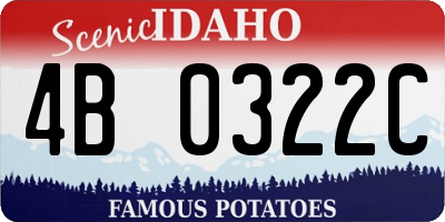 ID license plate 4B0322C