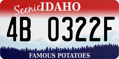 ID license plate 4B0322F