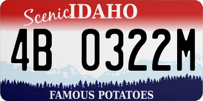 ID license plate 4B0322M