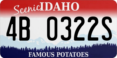 ID license plate 4B0322S