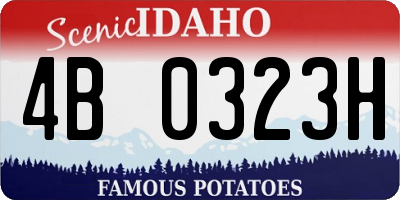 ID license plate 4B0323H