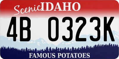 ID license plate 4B0323K