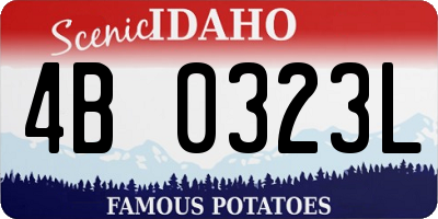 ID license plate 4B0323L