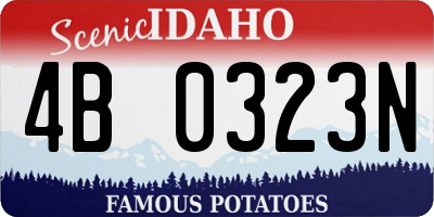 ID license plate 4B0323N