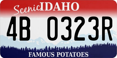 ID license plate 4B0323R