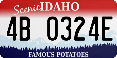 ID license plate 4B0324E