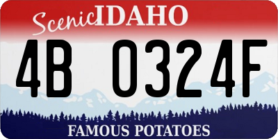 ID license plate 4B0324F