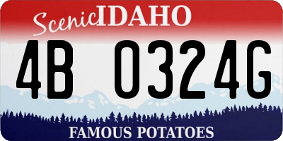 ID license plate 4B0324G