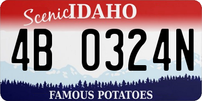 ID license plate 4B0324N