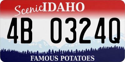 ID license plate 4B0324Q