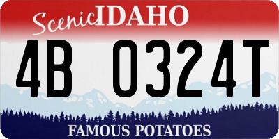ID license plate 4B0324T