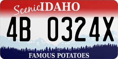 ID license plate 4B0324X