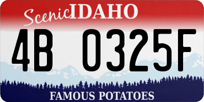 ID license plate 4B0325F