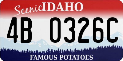 ID license plate 4B0326C