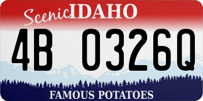 ID license plate 4B0326Q
