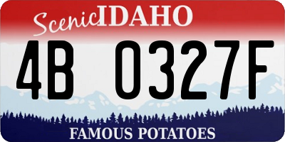 ID license plate 4B0327F