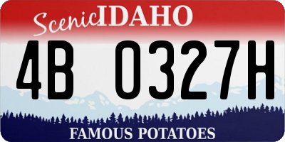 ID license plate 4B0327H