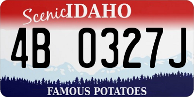ID license plate 4B0327J