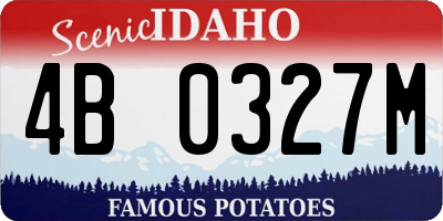 ID license plate 4B0327M